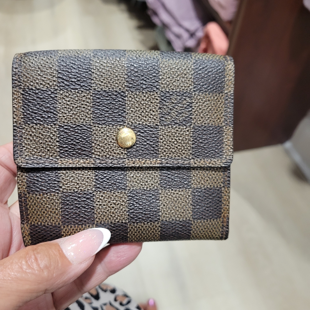 Louis Vuitton Brown Checkered Compact Wallet